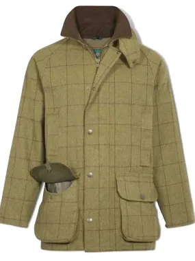 50% OFF - ALAN PAINE Rutland Shooting Coat - Kids Waterproof Tweed - Lichen - Size: Age 11/12 Yrs