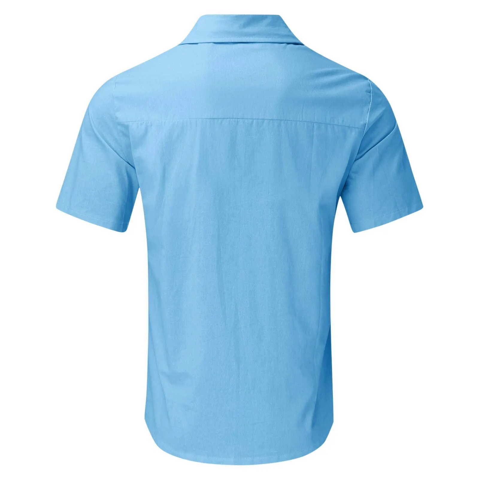 5x GPI Corporate Short Sleeve Permanent Press Short Sleeve Shirt in Blue