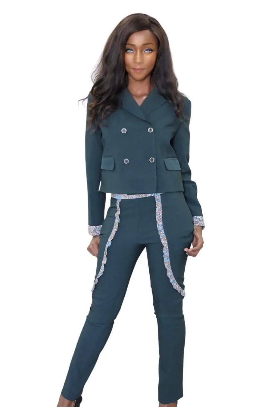 African Green Business Jacket