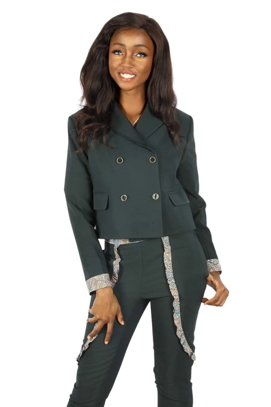 African Green Business Jacket