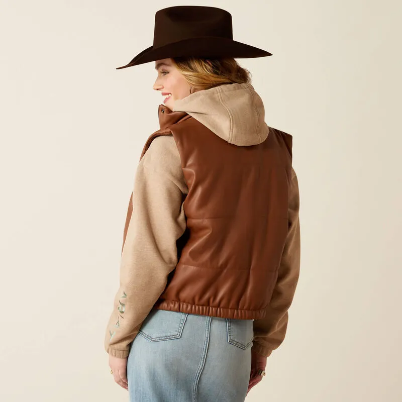 ARIAT Swirls Faux Leather Vest