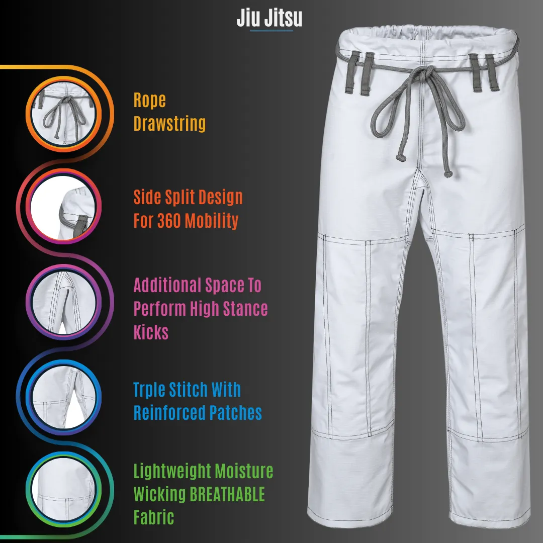 Brazilian Jiu Jitsu Gi for Men and Women, Lightweight and Preshrunk With a Free White Belt for Grappling Uniform Kimonos