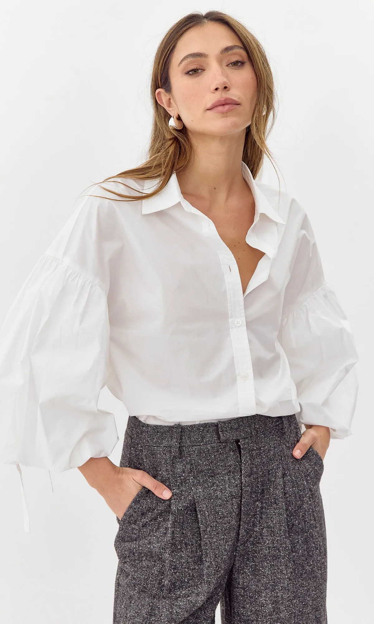 Brianna Balloon Sleeve Shirt