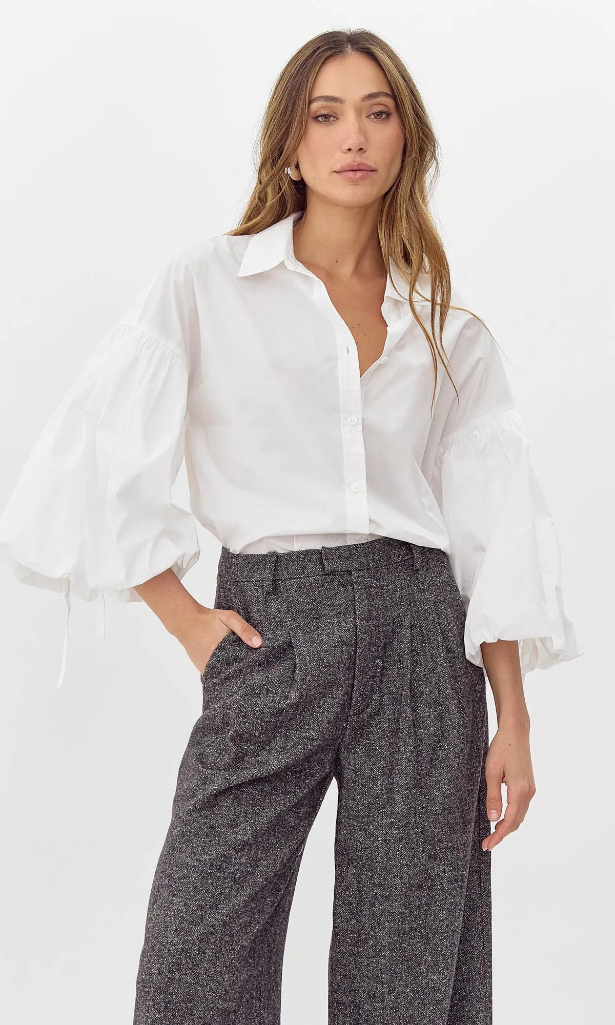 Brianna Balloon Sleeve Shirt