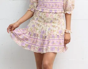 Calypso Mini Skirt In Lilac Sands