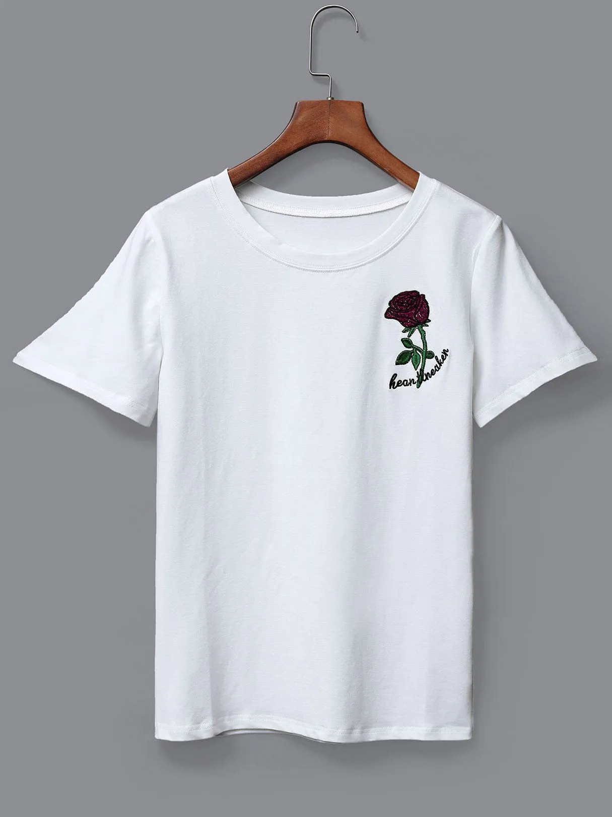 Custom Crew Neck Round Neck Embroidered Printed Short Sleeve White T-Shirts