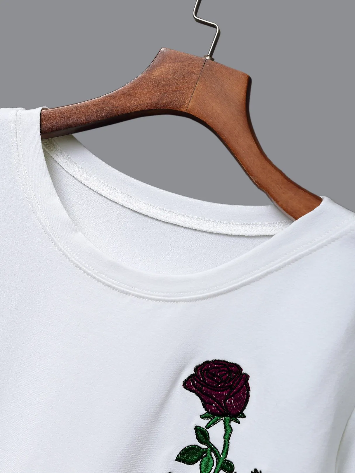 Custom Crew Neck Round Neck Embroidered Printed Short Sleeve White T-Shirts