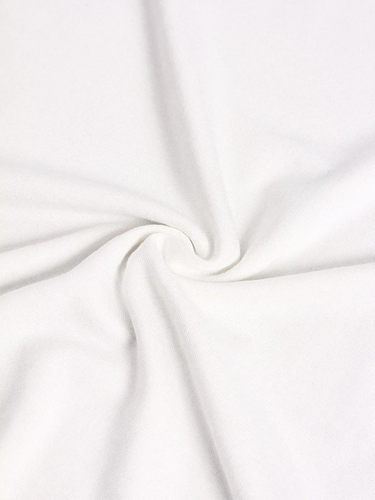 Custom Round Neck Sheer Long Sleeve White Top