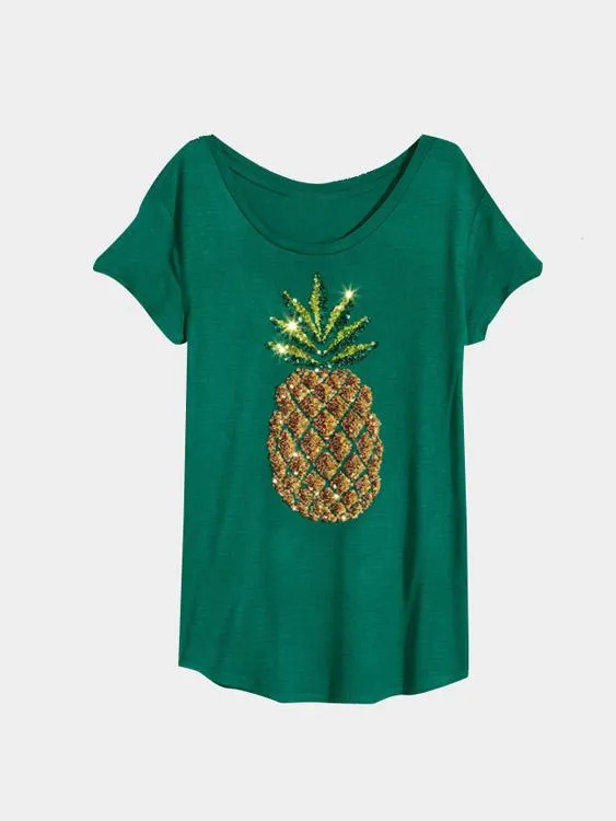 Custom Round Neck Short Sleeve Green T-Shirts