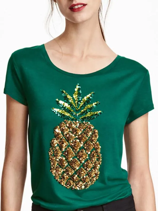 Custom Round Neck Short Sleeve Green T-Shirts
