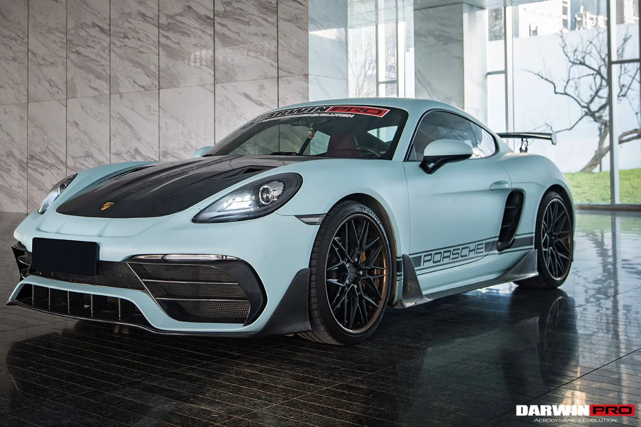 DarwinPRO 2016-2024 Porsche 718 Cayman & Boxster Stuttmate Carbon Fiber Side Skirts