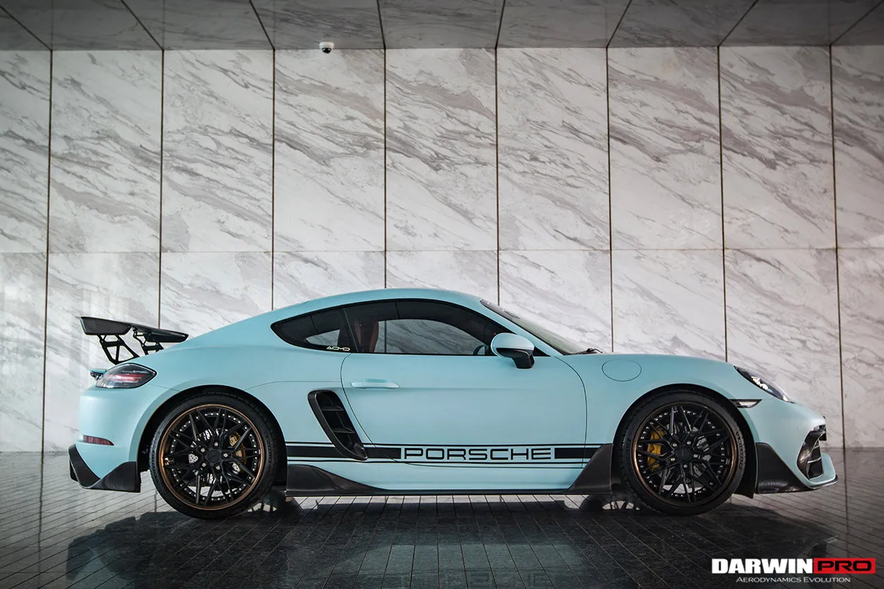 DarwinPRO 2016-2024 Porsche 718 Cayman & Boxster Stuttmate Carbon Fiber Side Skirts