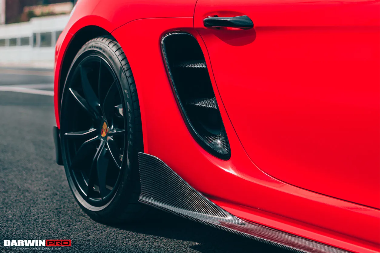 DarwinPRO 2016-2024 Porsche 718 Cayman & Boxster Stuttmate Carbon Fiber Side Skirts