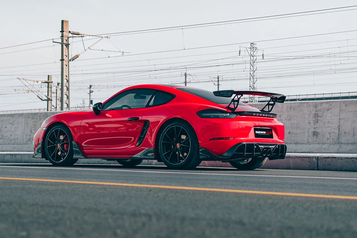 DarwinPRO 2016-2024 Porsche 718 Cayman & Boxster Stuttmate Carbon Fiber Side Skirts