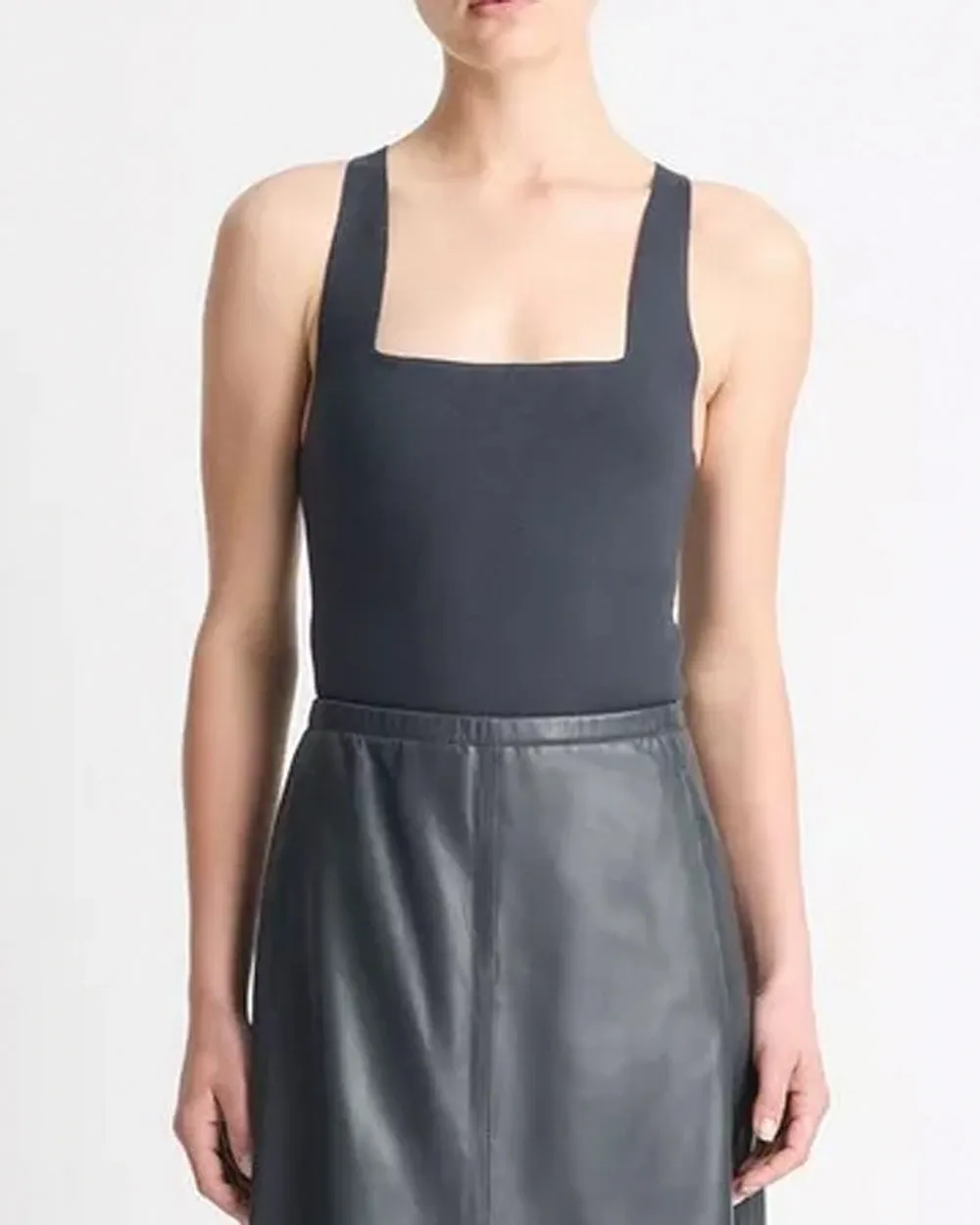 Graphite Square Neck Tank