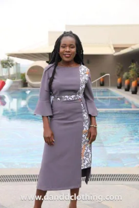 Grey Maxi Dress Animals
