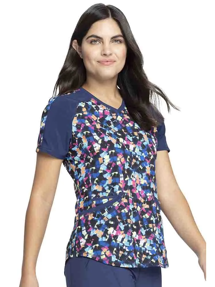 Infinity Women's V-Neck Print Top | Tech Texture