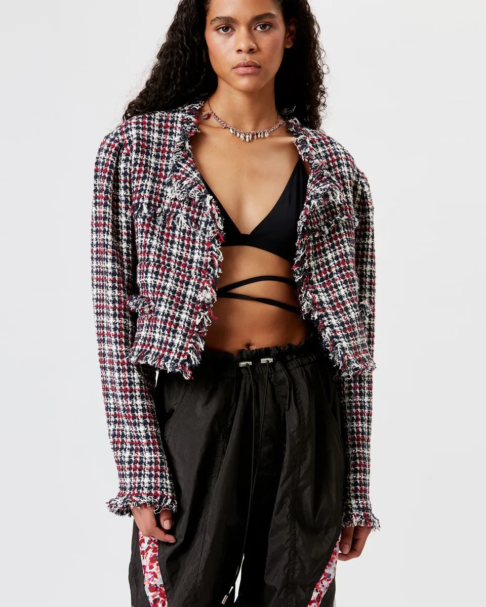 Isabel Marant Nameo Cowens Jacket - Midnight/Red