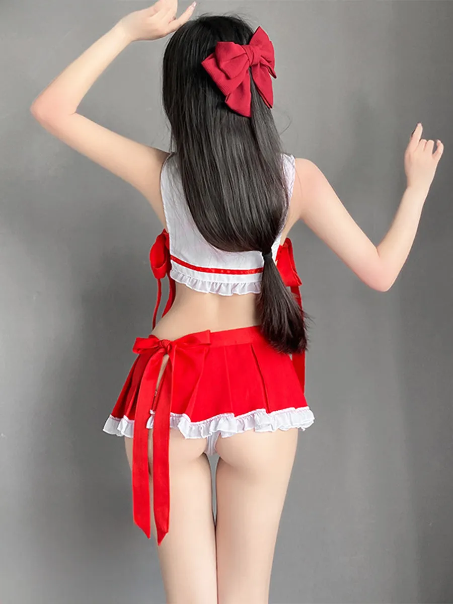Japanese Miko Cosplay Skirt Set