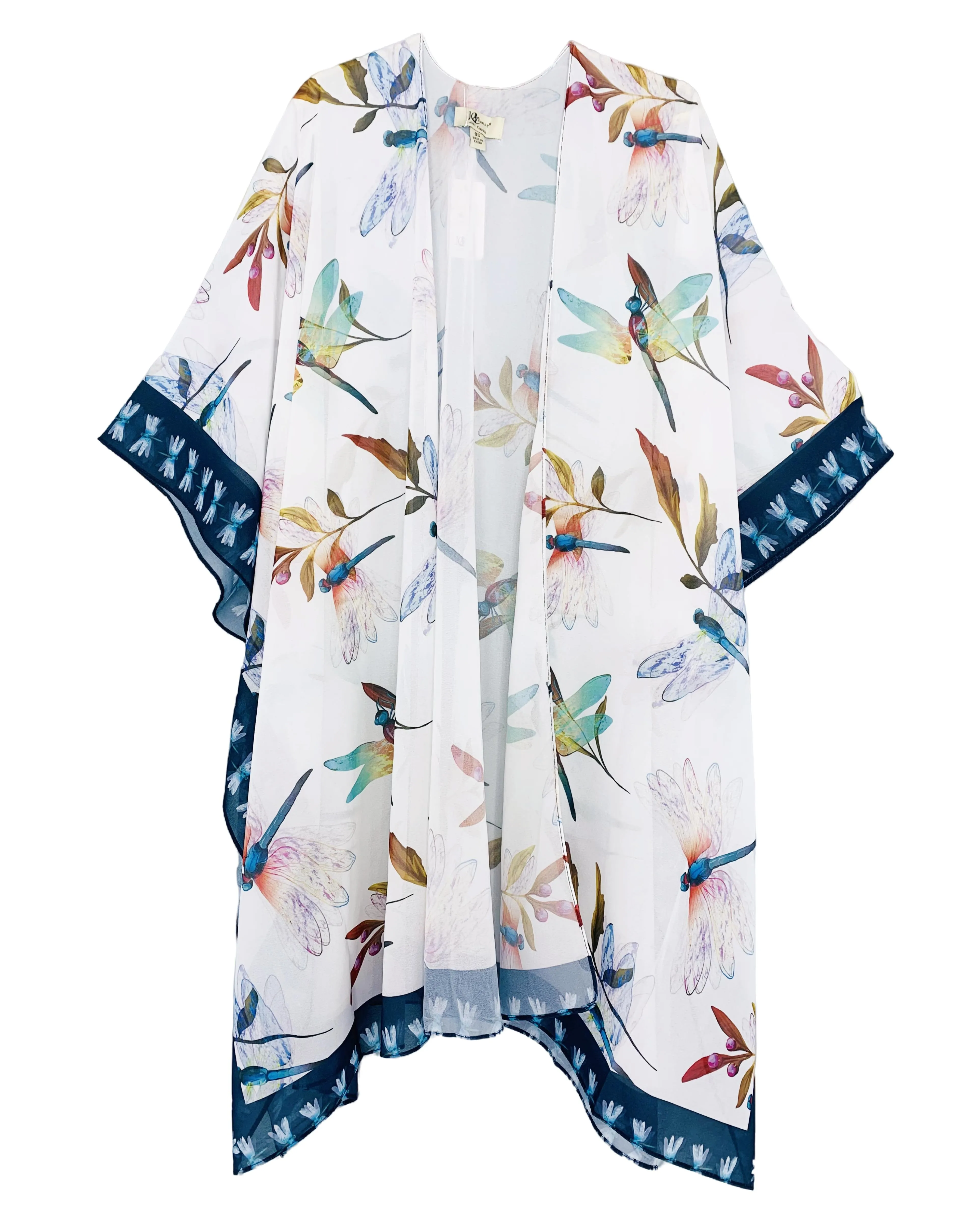 JC071045 Navy-Multi Dragonfly Kimono