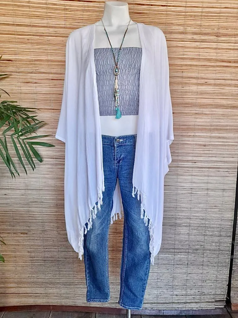 KAFTAN  FRINGES "COLINE" in 4 Colors
