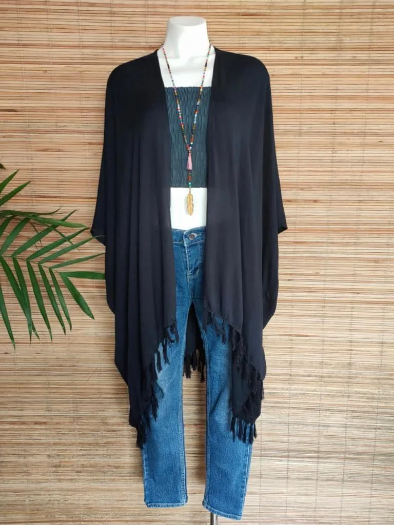 KAFTAN  FRINGES "COLINE" in 4 Colors