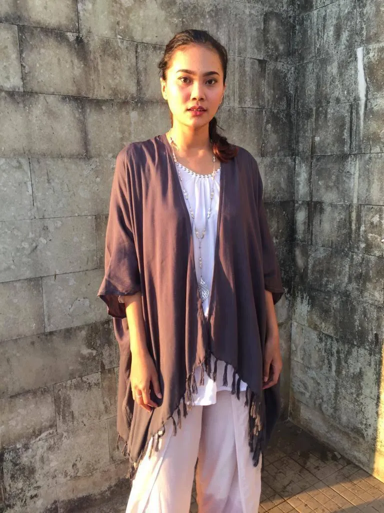 KAFTAN  FRINGES "COLINE" in 4 Colors