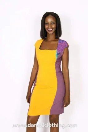 Ladies Office Dress Yellow