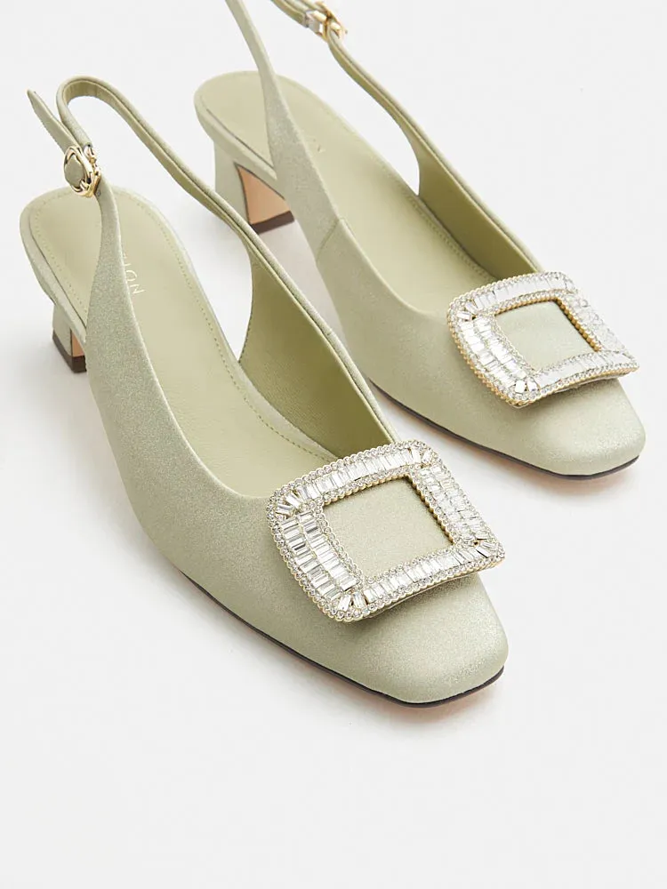 Laine Embellished Slingback Heels