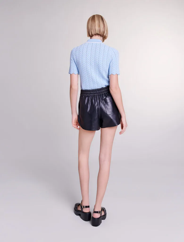 Leather shorts