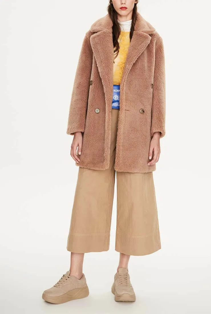 Loose Wool Teddy Coat Warm Long Coat