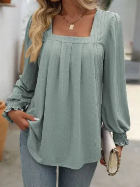 Mandy Square Neck Long Sleeve Top