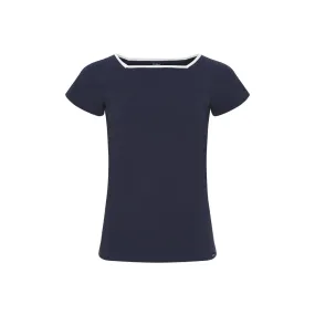 Melanie Solid Short Sleeve Tee - SR Navy
