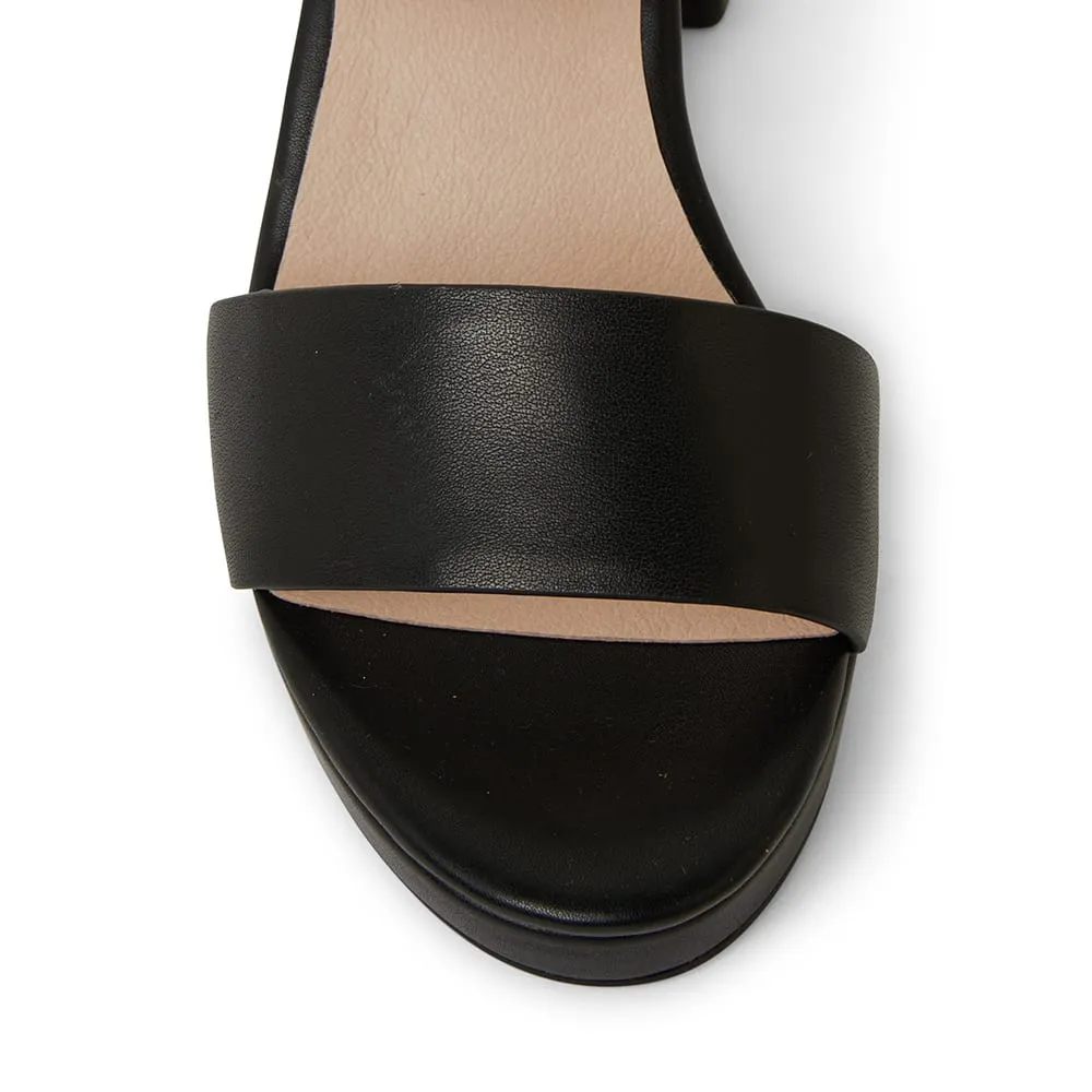 Petra Heel in Black Leather