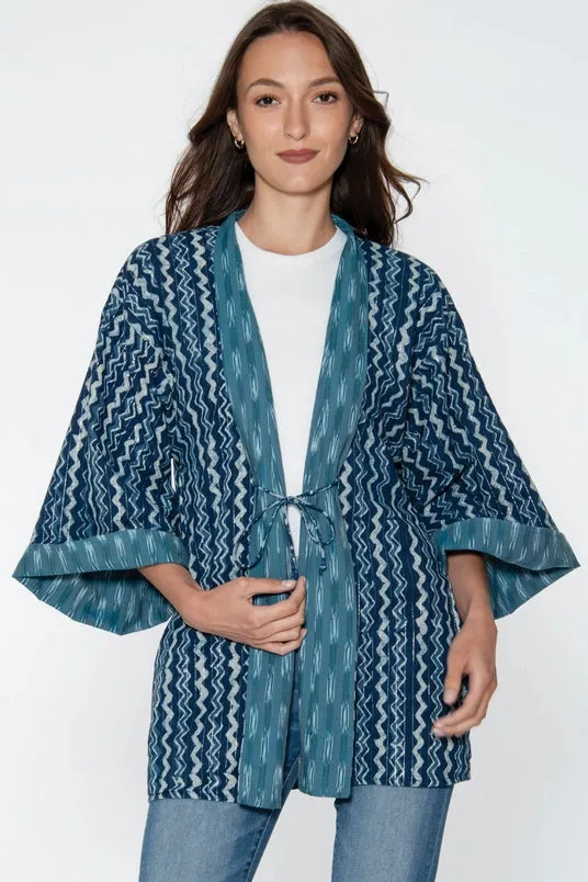 Reversible Ikat Handloomed Kimono
