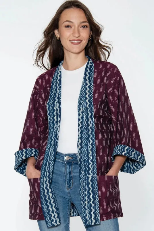 Reversible Ikat Handloomed Kimono