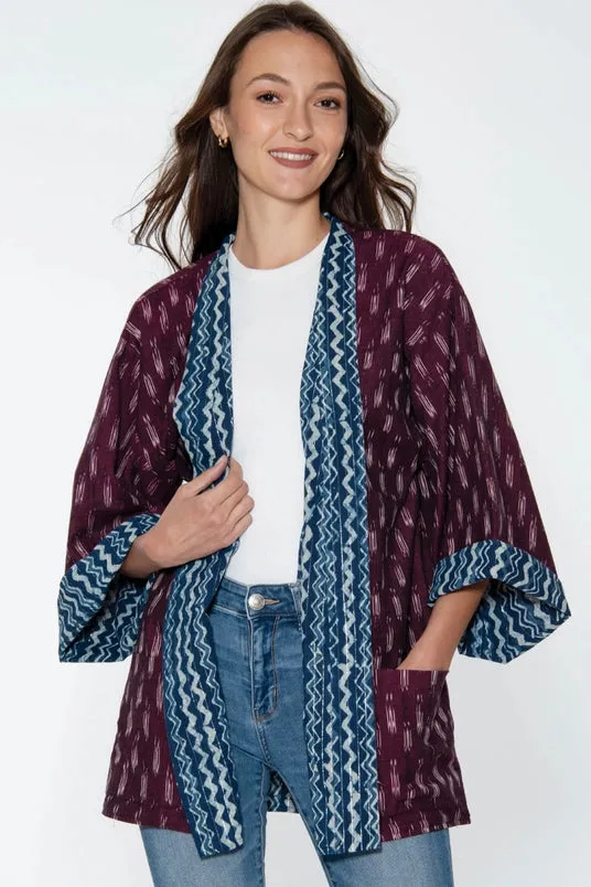 Reversible Ikat Handloomed Kimono