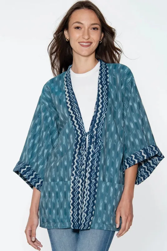 Reversible Ikat Handloomed Kimono