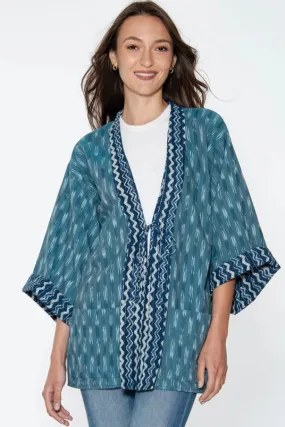Reversible Ikat Handloomed Kimono