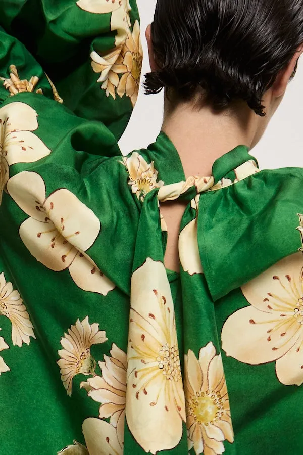 SAGE SILK BLOUSE