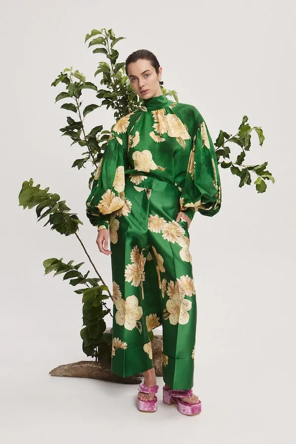 SAGE SILK BLOUSE