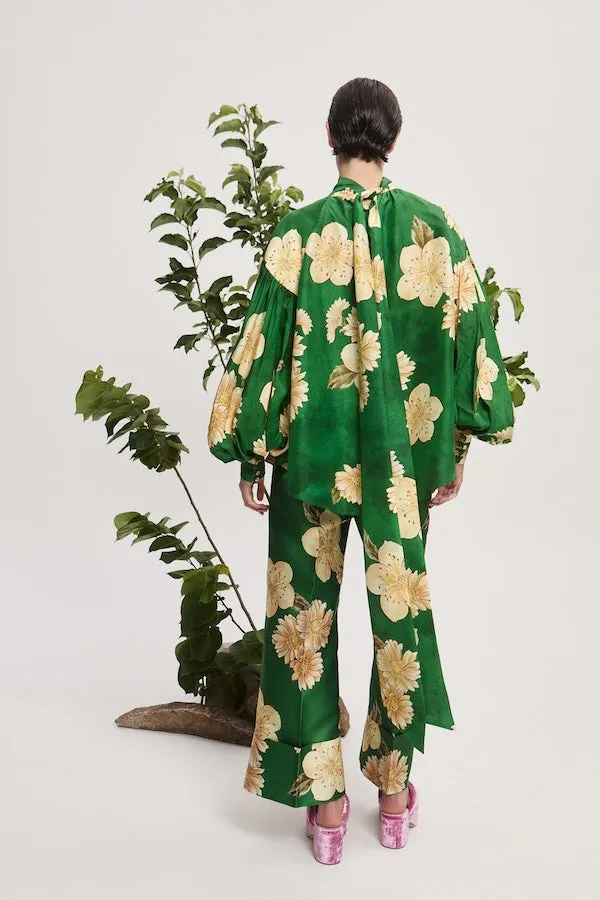SAGE SILK BLOUSE