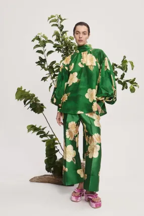 SAGE SILK BLOUSE