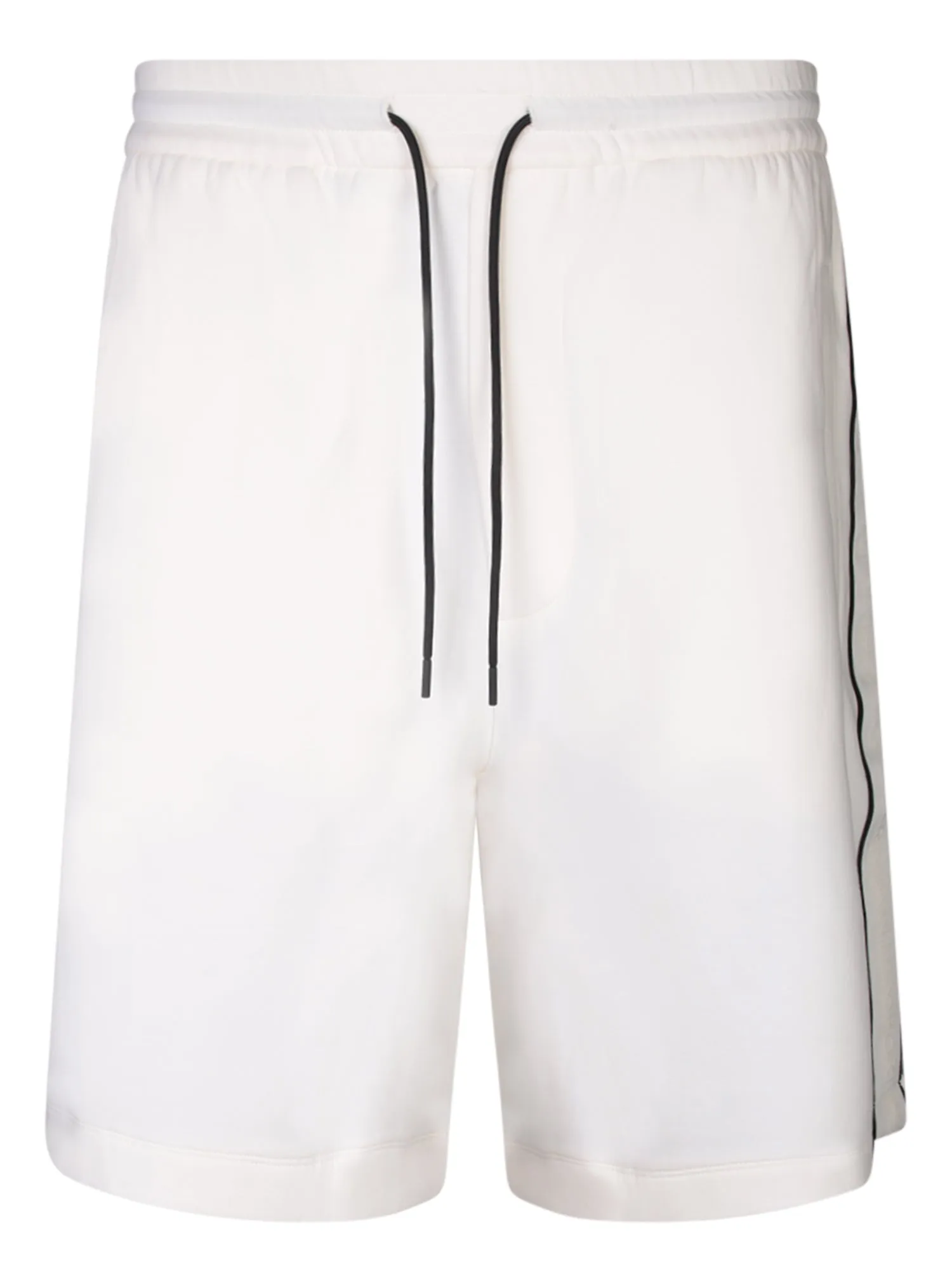 Side logo ivory bermuda shorts