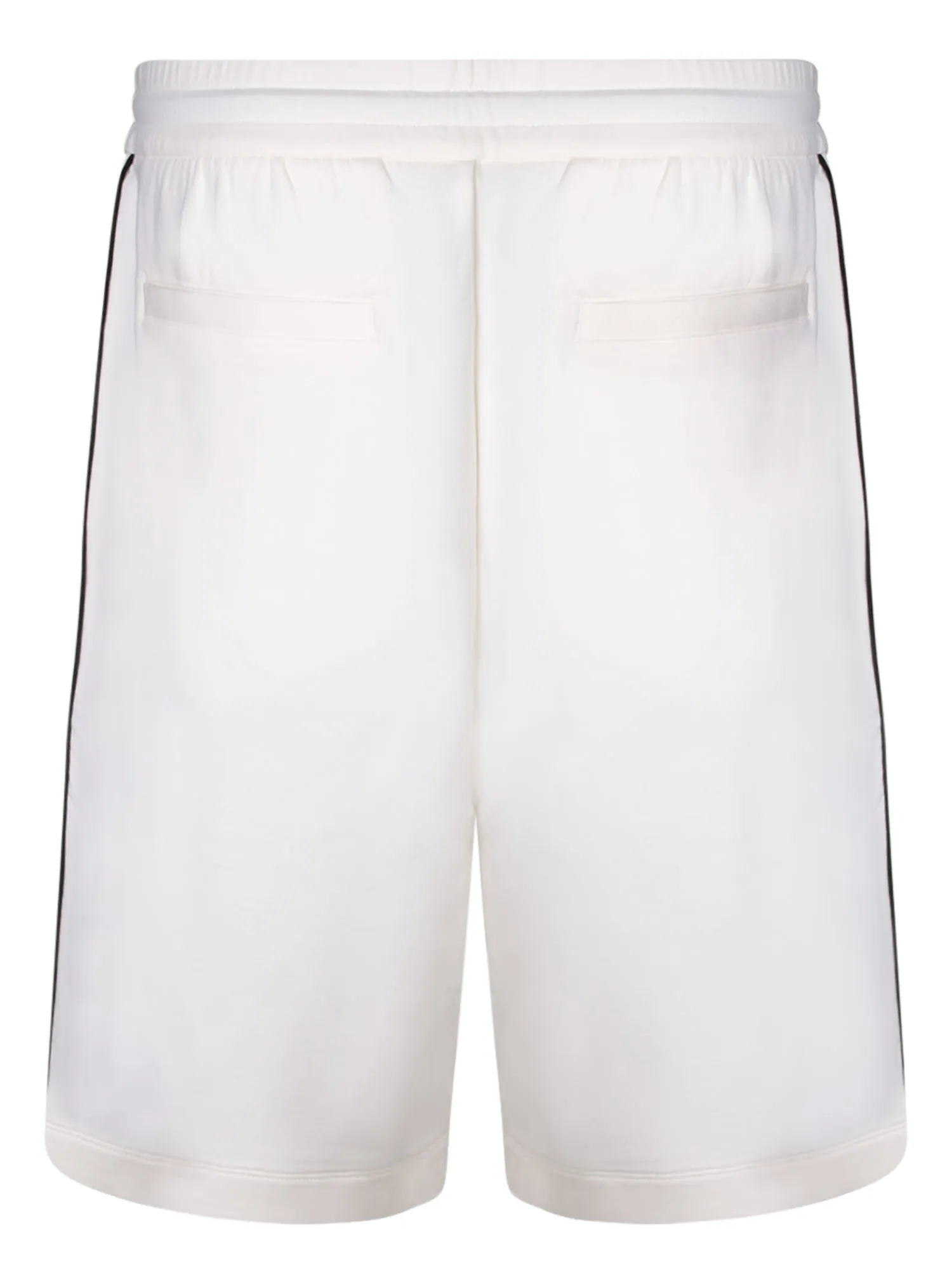 Side logo ivory bermuda shorts