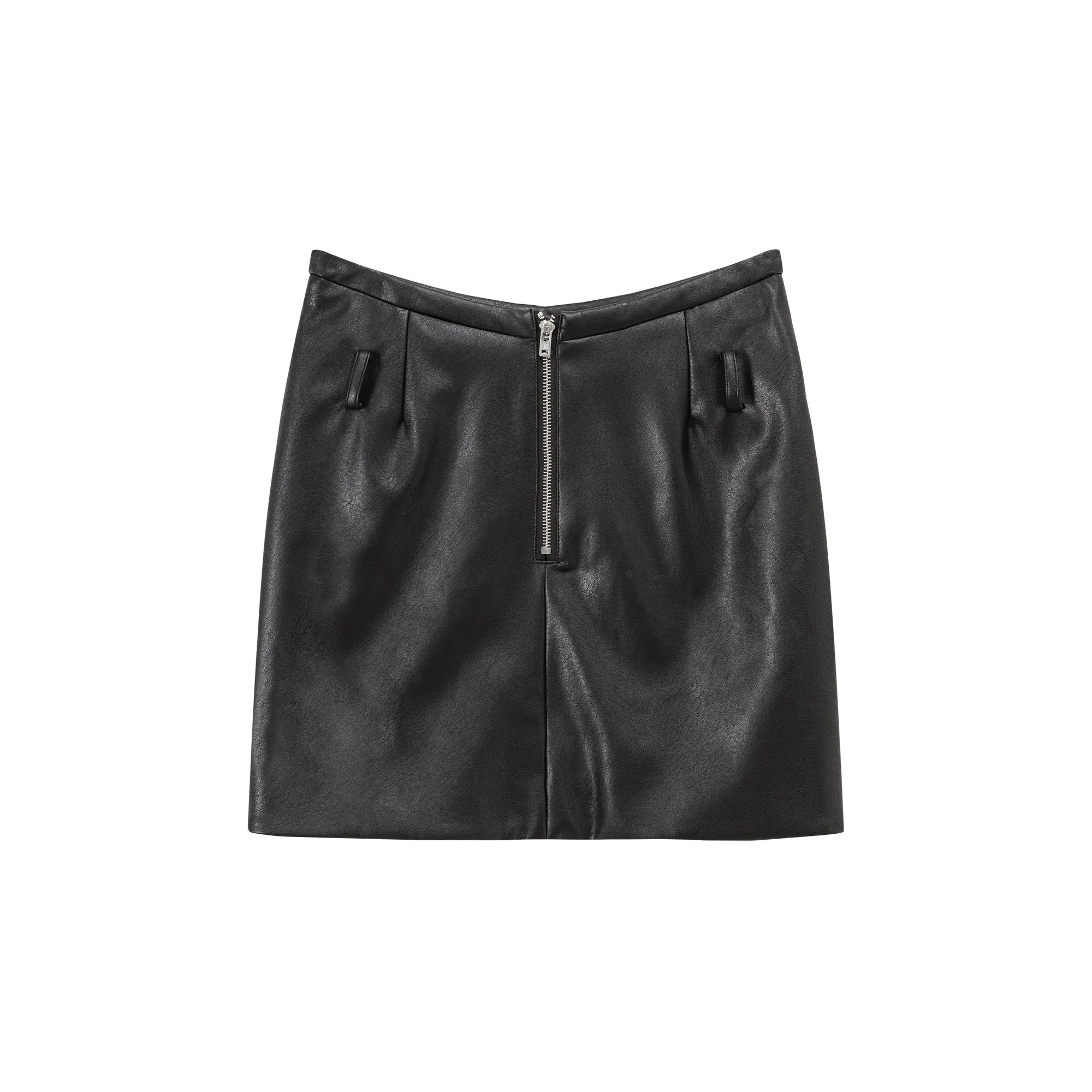 Simple Leather Mini Skirt
