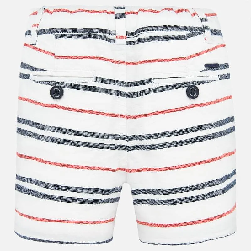 SS20 Mayoral Toddler Boys White, Red & Blue Shorts 1287