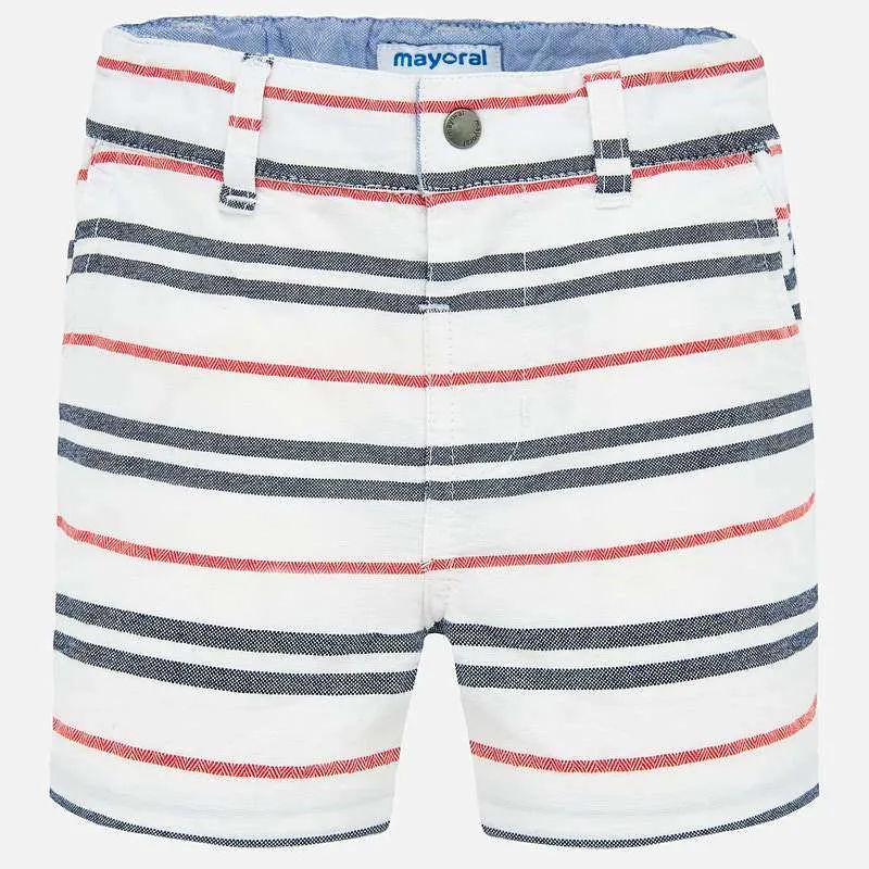 SS20 Mayoral Toddler Boys White, Red & Blue Shorts 1287