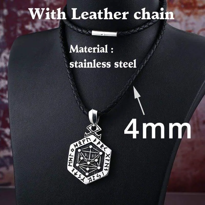 steel solider lotus flower Viking pendant Stainless Steel thor hammer necklace 316 l Steel Men charm Jewelry
