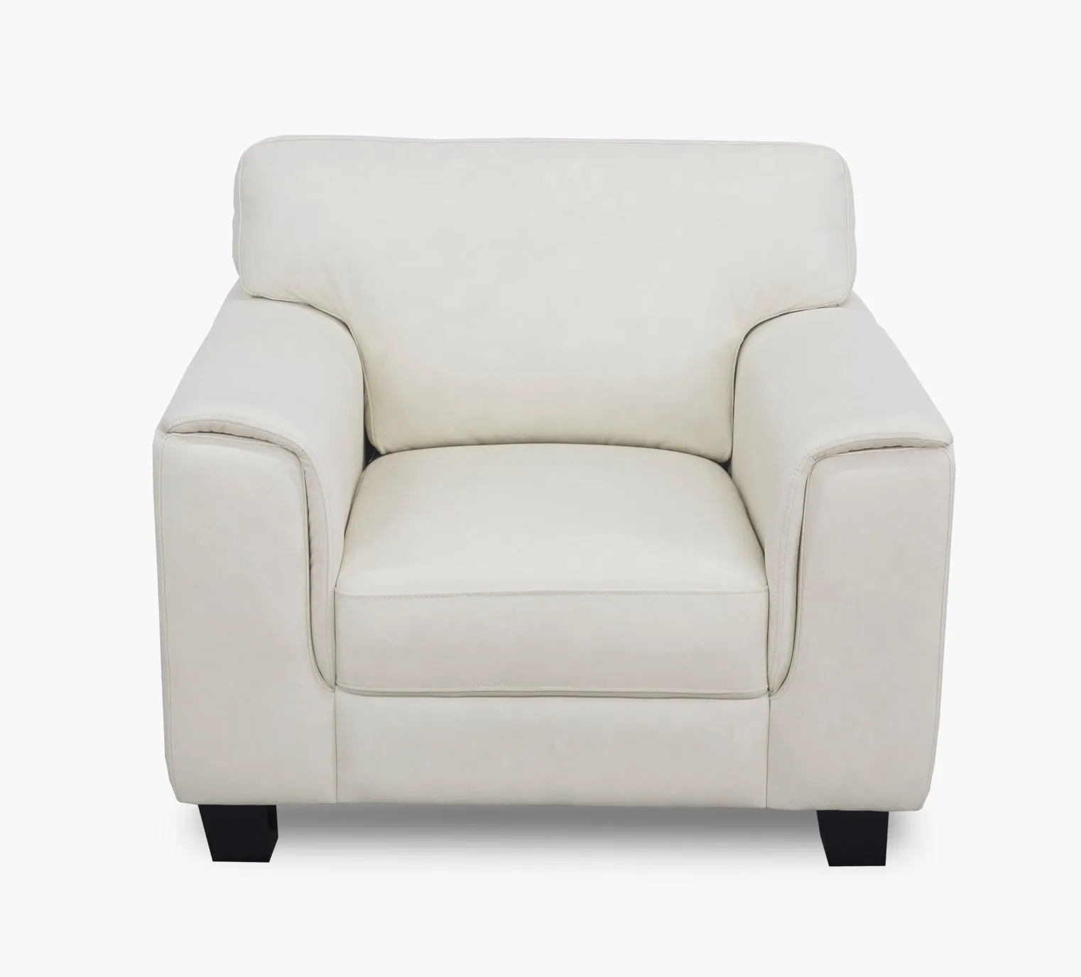 Stetson Ivory Leather Chair
